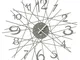 Orologio da parete di design Zig Zag Numeri ben visibili, quadrante semplice Diametro 70 c...
