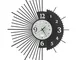 Orologio da parete con doppio design MIRO Dimensione: 52x59 h cm colore Nero e bianco marm...