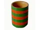 Portapenne, Portamatite cilindrico in legno tornito diametro 8,2xh11 cm colori verde aranc...