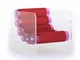 Poltrona di Design MW02 in Vetro temperato Colore Rosa seduta ultra confortevole dimension...