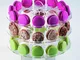 Porta macarons a Small in plexiglass trasparente a 36 pezzi - Ingombro massimo diametro 24...