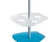 Reggi coni Gelato da banco in plexiglas quadrato 38,2xh50 cm - Ø 9,4 cm 4 coni colore Azzu...