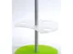 Reggi coni Gelato da banco in plexiglas quadrato 38,2xh50 cm - Ø 9,4 cm 4 coni colore verd...