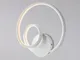 Applique da muro in in Metallo ed Alluminio Bianco con LED Integrato MALENA Dimensione 26x...