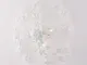 Plafoniera Edera in ferro laccato bianco con decorazione shabby e strass in cristallo 4 lu...
