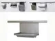 Portascottex, Portarotolo orizzontale inox 1/10 AISI 304 30x15xh21 cm APPLICABILE alla Bar...