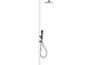 Doccia da esterno LUNA-ALU-D-BIANCA-LCD in Alluminio Doppio Attacco Dimensioni 26x37x h 22...