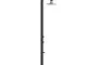 Doccia da Giardino esterno LUNA-ALU-NERA-LED Doppio Attacco Dimensioni 26x37x h 223.5 cm C...