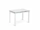 Tavolo Allungabile Baud Kitchen & Living 80x130 200xH75 cm, Bianco, Vetro Temperato e Meta...