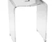 Sgabello in Cristallo Acrilico con maniglia e seduta ergonomica Ghost Dimensioni 33x27,5 x...
