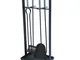 Gruppo per camino Set di accessori camino in Ferro Battuto MONZA 31x20,5Xh 69 cm - 8 kg co...