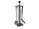 Gruppo per camino Set di accessori camino in Ferro Battuto VISCONTI 24xh 57 cm - 5 kg colo...