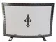 Parascintille CURVO in ferro Battuto Martellato Dimensioni 68.5 x19x h47 cm - Peso 2,8 lav...