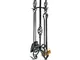 Gruppo per camino Set di accessori camino in Ferro Battuto 5 PIGNE 18xh 70 cm - kg colore...