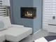 Camino Bioetanolo Parete DELTA 600 TÜV Destra con vetro Dimensioni 60x28x h48 cm - peso 11...