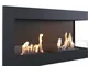 Camino Bioetanolo Parete DELTA 900 TÜV Destra con vetro Dimensioni 90x28x h48 cm - peso 17...