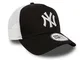 Berretto New York Yankees Clean Trucker Nero Bianco