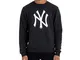 Felpa Mlb New York Yankees Team Nero Logo Bianco