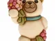 Teddy primavera con mazzo di fiori