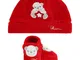 Cappello e scarpine rosse THUN & OVS in ciniglia Orso polare Paul