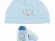 Cappello e scarpine azzurre THUN & OVS in cotone bio Koala baby