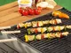 SET 8 PEZZI SPIEDINI PER BARBECUE CON MANICO IN LEGNO 38 CM BBQ COLLECTION