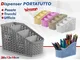 DISPENSER PORTATUTTO ORGANIZER RICAMO MILLEUSI POSATE TRUCCHI UFFICIO COLORATO