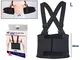 FASCIA POSTURALE SCHIENA SUPPORTO REGOLABILE A STRAPPO TUTORE LOMBARE NERO TG. L