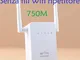 BOAS 750M Wireless-N LAN Wifi Ripetitore AP estensione Wifi 2.4G con 2 antenne