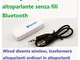 RICEVITORE AUDIO MUSICA WIRELESS BLUETOOTH USB STEREO PER SMARTPHONE TABLET E PC