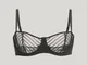 Wolford - Shadow Stripe Balconnet Bra, Donna, black, Taglia: 80B