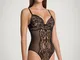 Wolford - Belle Fleur Forming Bodysuit, Donna, black, Taglia: LA