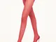 Wolford - Intricate Sheer Pattern Tights, Donna, autumn red, Taglia: XS