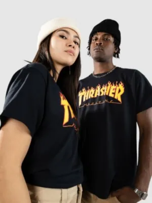 Thrasher Flame T-Shirt nero