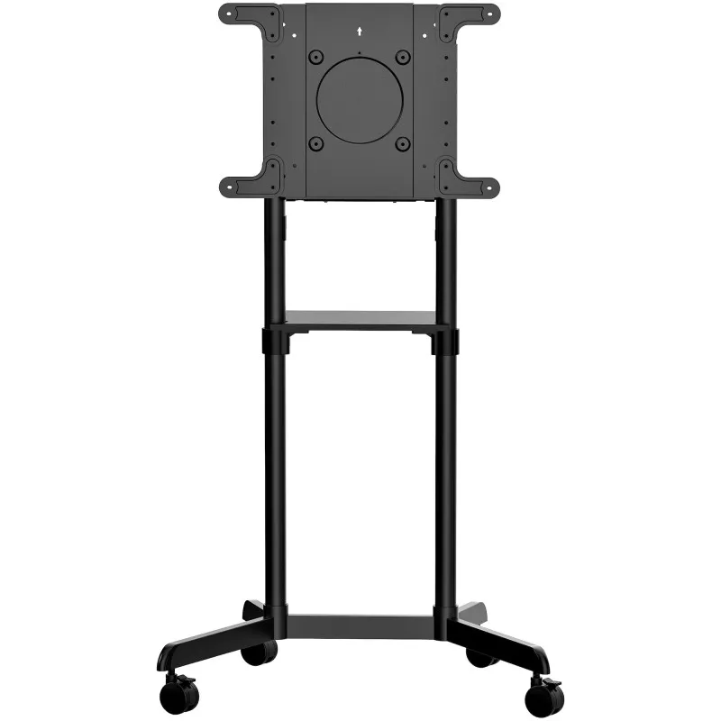 StarTech.com Carrello porta TV con ruote - Supporto portatile per schermi VESA da 37-70" (70 kg) ripiano e scomparto di