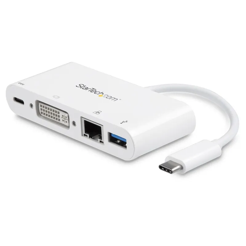 StarTech.com Adattatore Multiporta per Portatili USB-C - Power Delivery DVI GbE USB 3.0