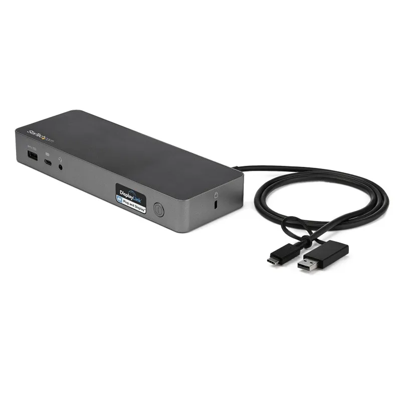 StarTech.com Docking station USB-C e USB-A - universale per portatili, doppio 4K DP HDMI, 60W PD, Mac/Windows/Chrome OS