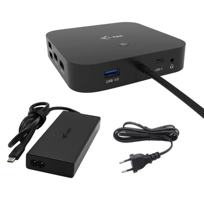  USB-C HDMI Dual DP Docking Station with Power Delivery 100 W + Universal Charger