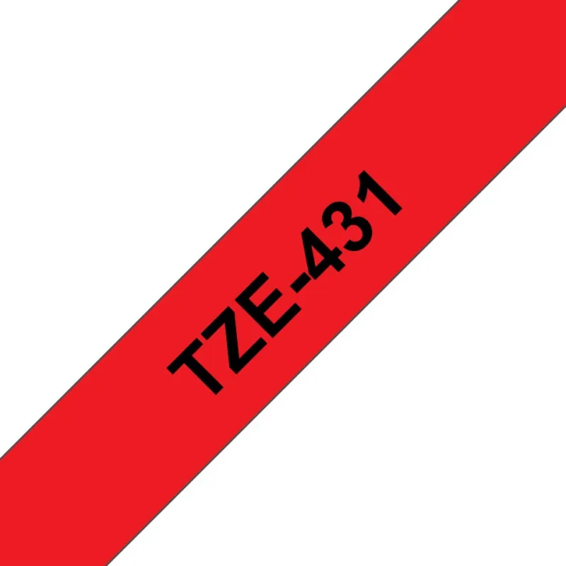  TZE-431 nastro per etichettatrice Nero su rosso