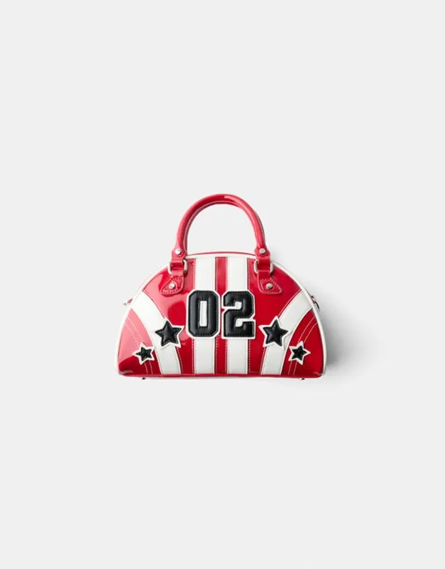 Bershka Borsa A Bauletto Stars Donna Rosso