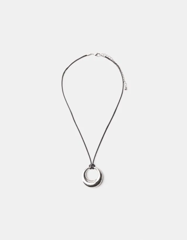 Bershka Collana Sfera Donna Argentato