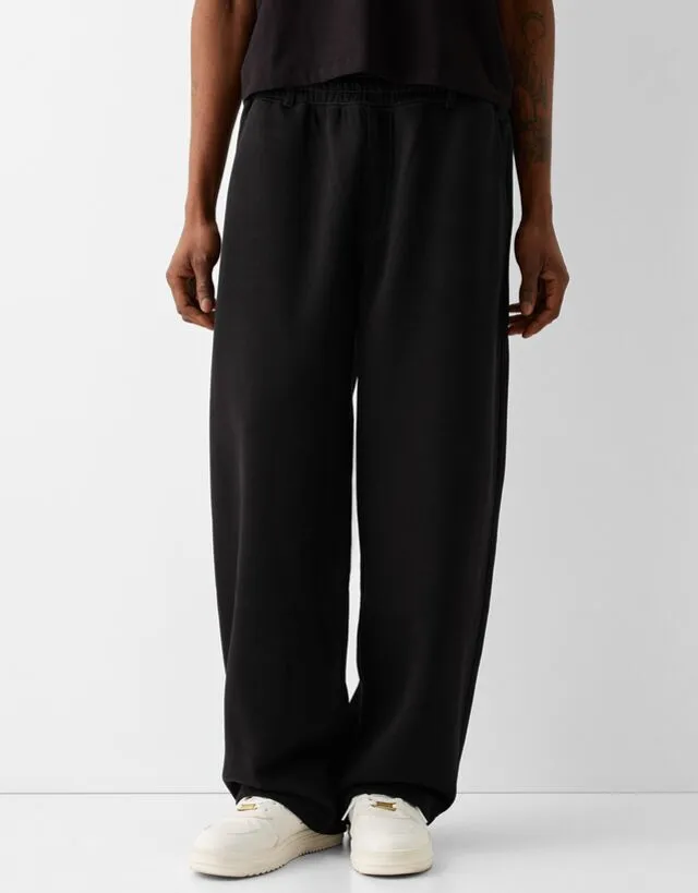 Bershka Pantaloni Skater Uomo S Nero