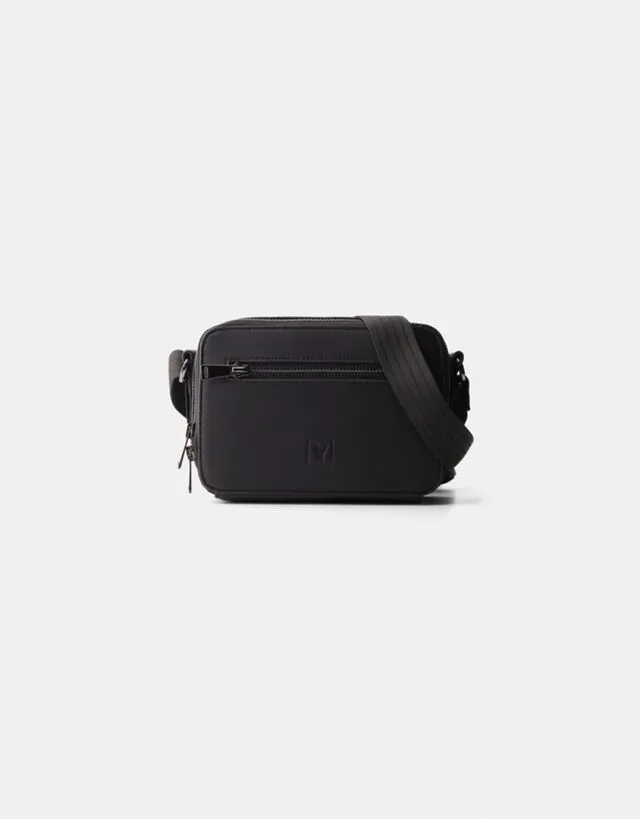 Bershka Borsa Crossbody Cerniera Uomo Nero