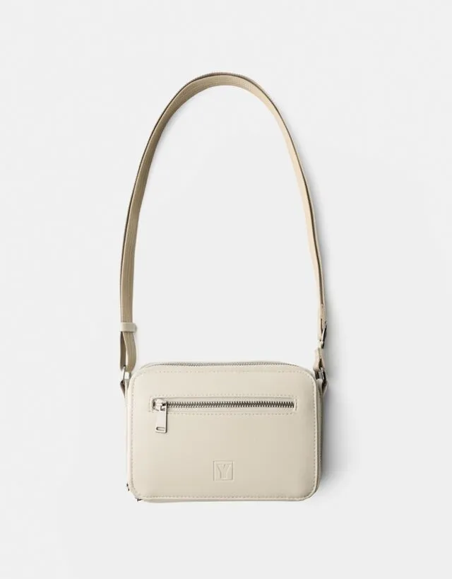 Bershka Borsa Crossbody Cerniera Uomo Pietra