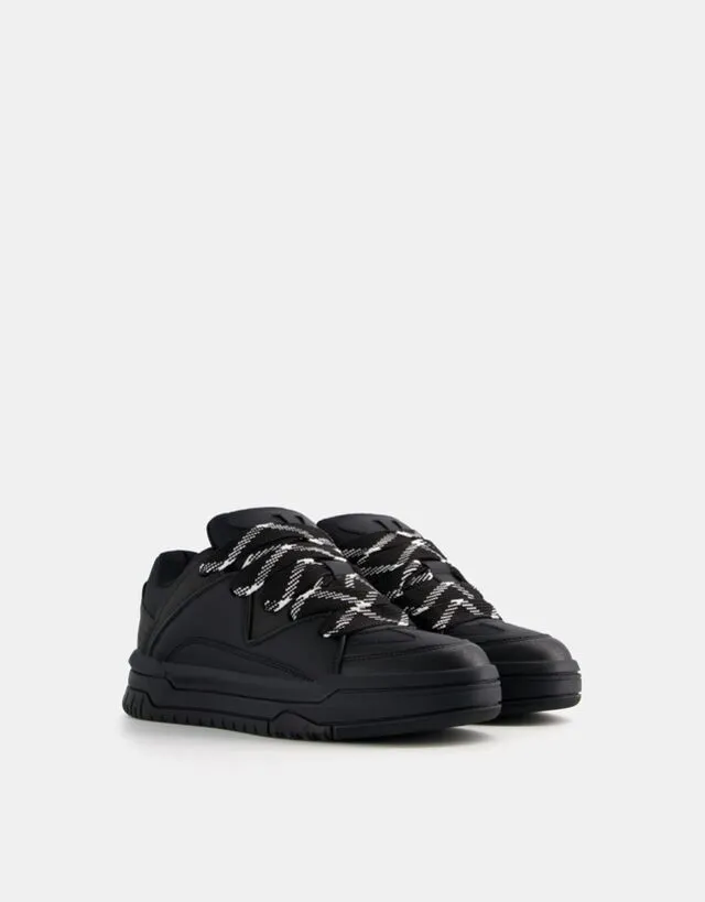 Bershka Sneakers Voluminose Tipo Skate Da Uomo Uomo 44 Nero