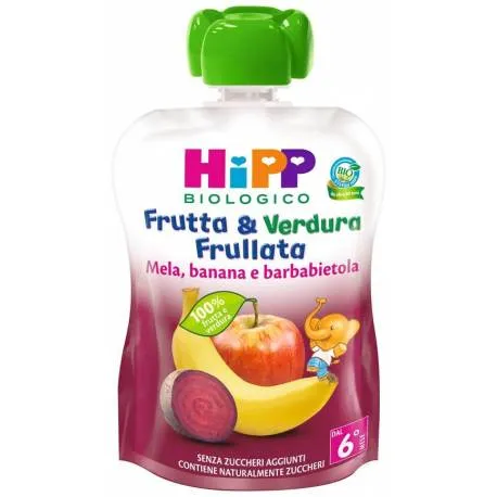Hipp Bio Frutta&Verdura Frullata Mela Banana e Barbabietola 90 g