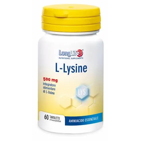  L-Lysine 500 mg Integratore per i tessuti connettivi 60 Tavolette