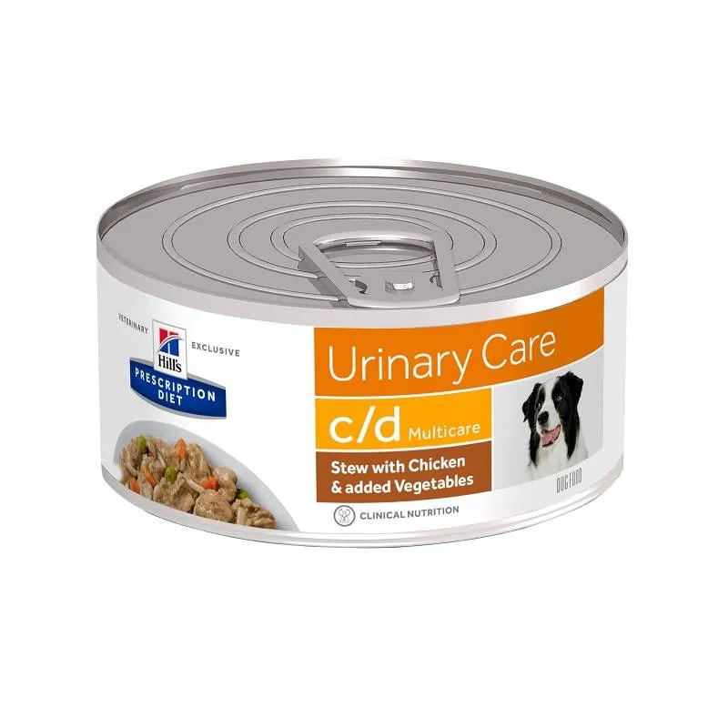 Prescription Diet Canine Urinary Care c/d Multicare Chicken & Vegetables Stew Alimento cani 156 g