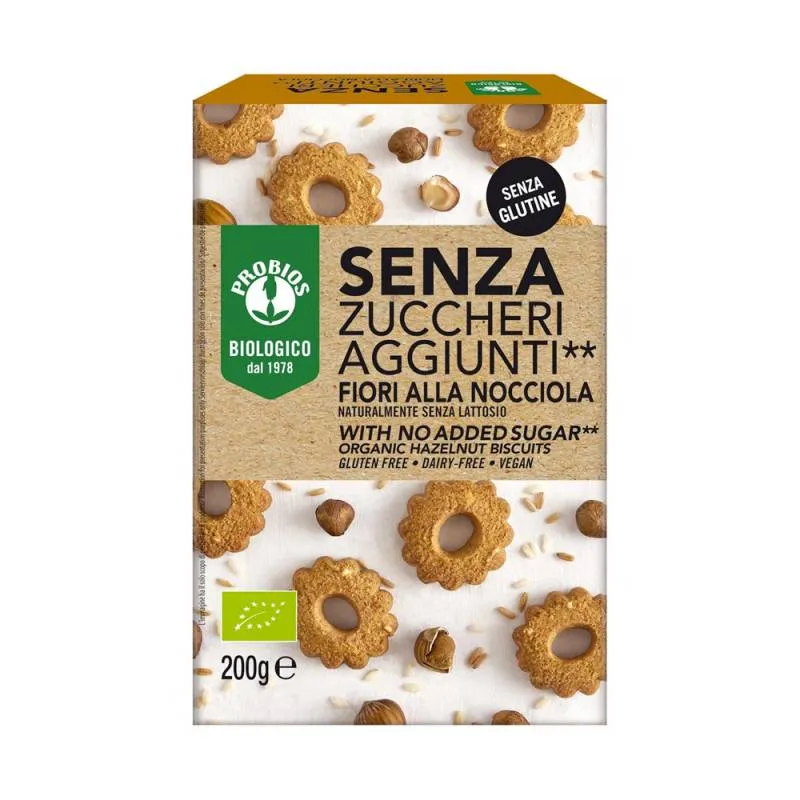  Fiori alla Nocciola Biscotti Senza Zuccheri e Glutine 200 g