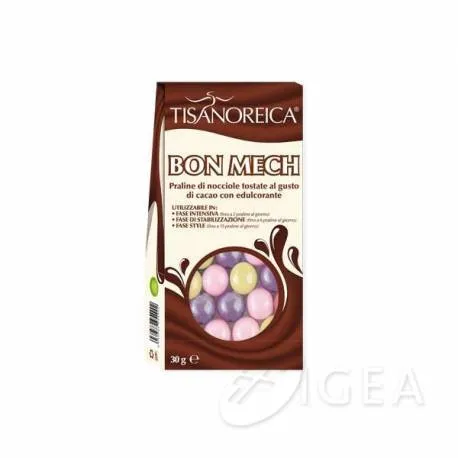 Tisanoreica Bon Mech 30g Praline di Nocciole Tostate al Gusto di Cacao